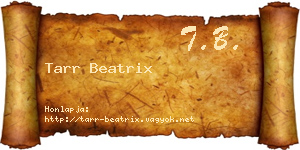 Tarr Beatrix névjegykártya