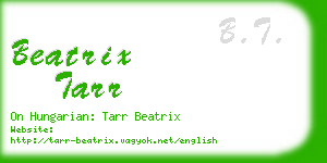 beatrix tarr business card